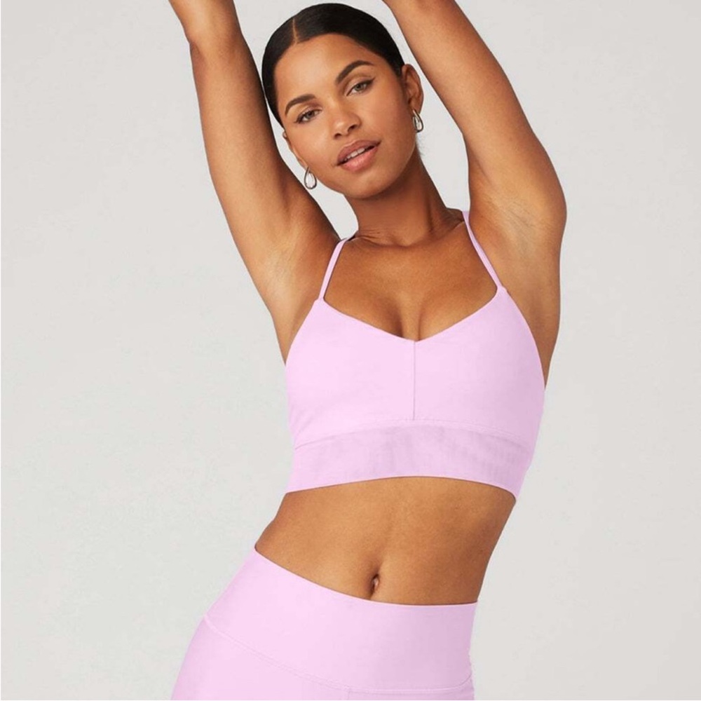 ALO Yoga Pink Seamless Sports Bra